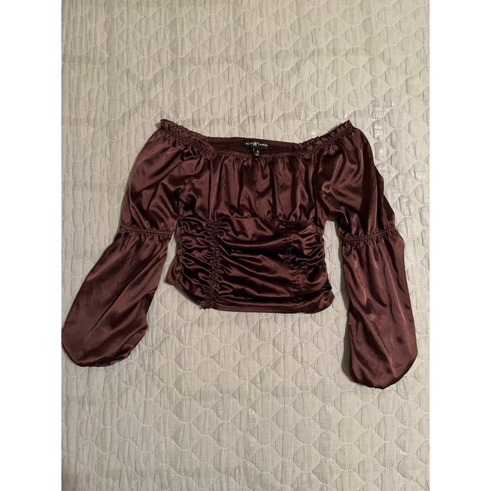 ALMOST FAMOUS ~CROPPED COPPER~ OFF SHOULDER TOP~SM